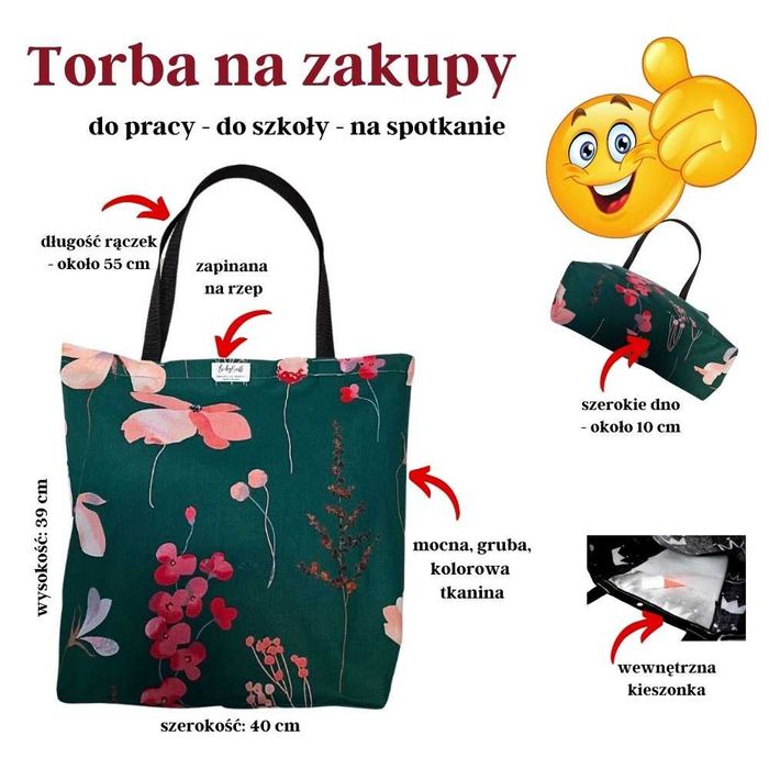 Torba siatka na zakupy – Pink Flowers - Styl & Funkcjonalność