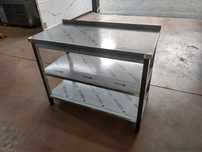 Escaparate/bancada/Mesa em inox T2 (tampo e 2 prateleiras) NOVO