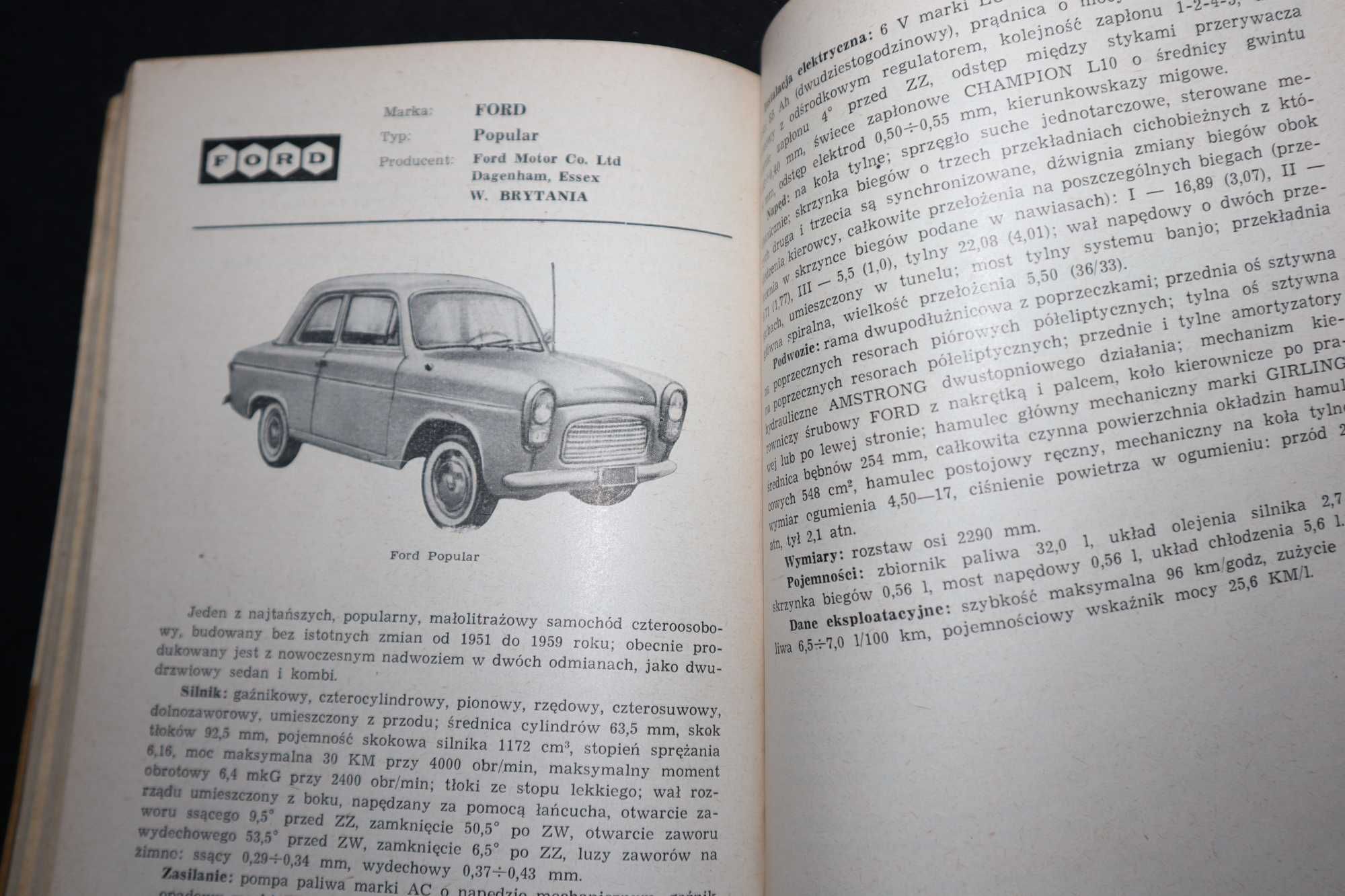 Samochody osobowe opisy techniczne 1961 r L