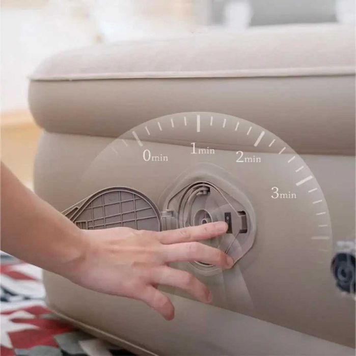 Надувная двуспальная кровать/Ліжко. Матрас/Ламзак для туризма. Насоc