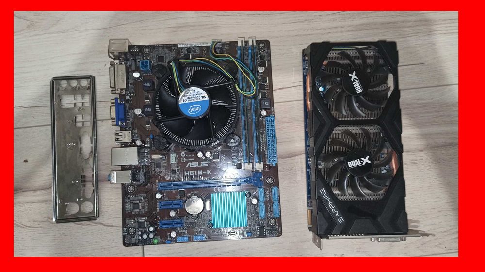 Płyta Asus H61M-K 8GB CPU i5-3470 Grafika Radeon 7850