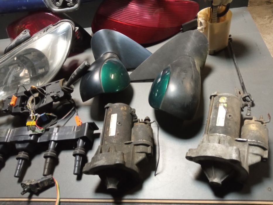 Peugeot 206 1.1 1.4 1.9 rozrusznik cewka lampy lusterka atrapa pompka
