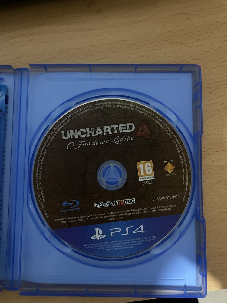 Vendo jogo ps4 uncharted 4(o fim de um ladrã)
