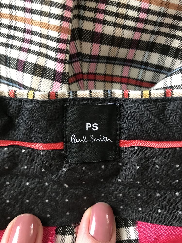 Paul Smith chinosy damskie w kratę S/M