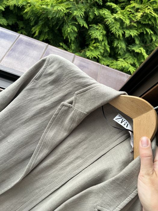 Marynarka lniana len Zara