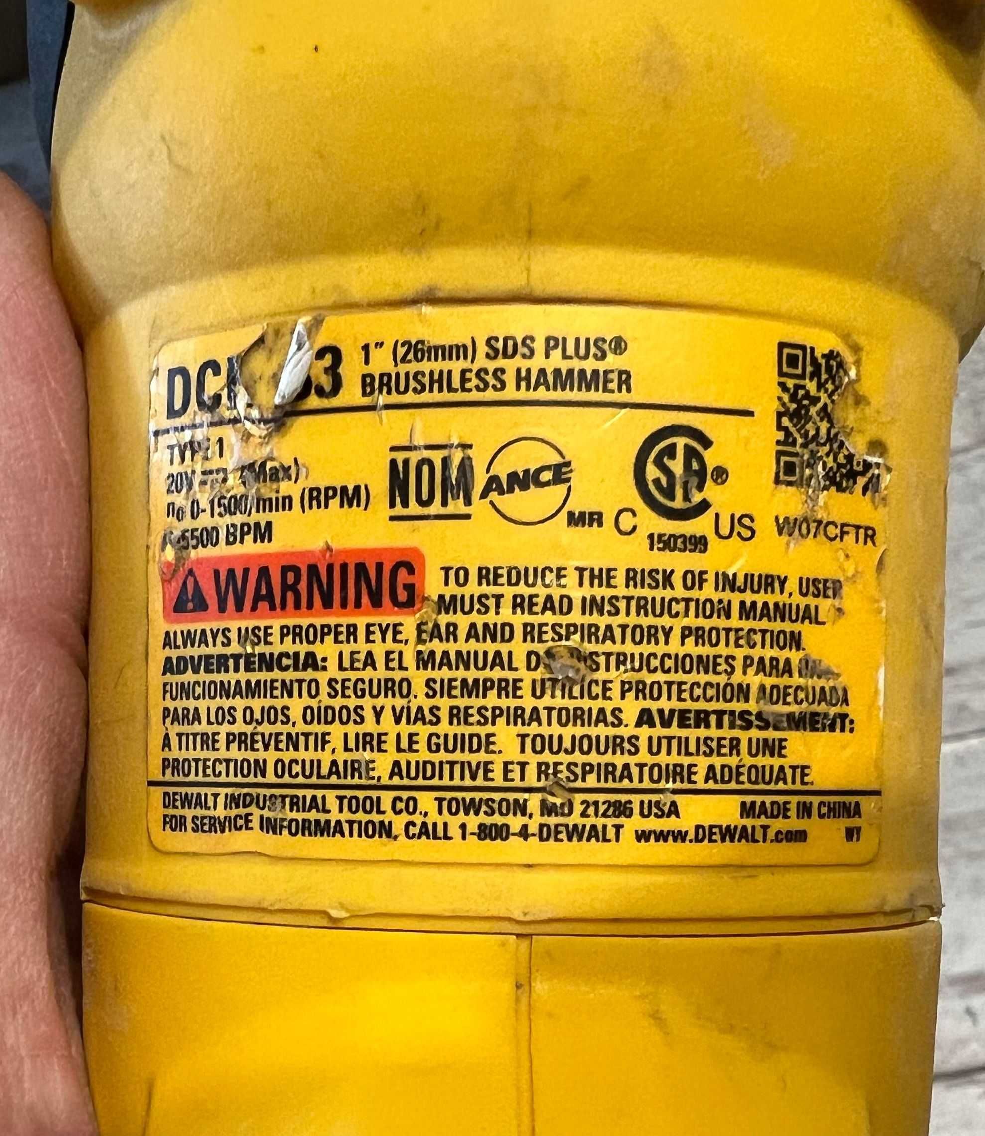 Безщітковий перфоратор Dewalt DCH133 2.6 Дж в прекрасному стані з США