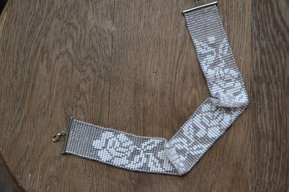 Силянка, прикраси з бісеру ручної роботи, чокер, традиційні прикраси