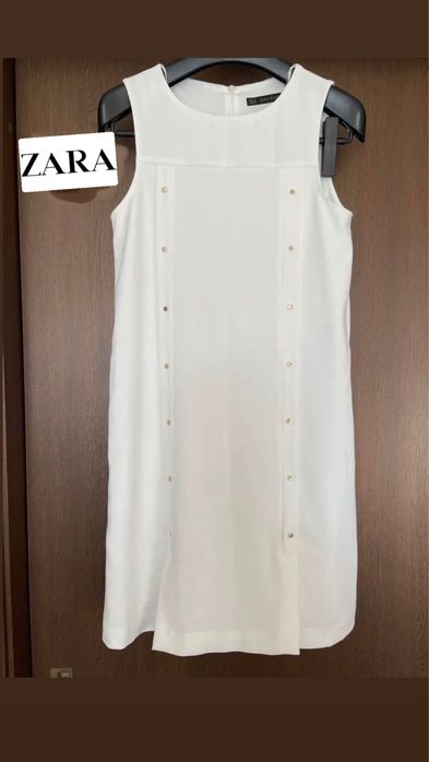 Zara sukienka damska biała princeska S