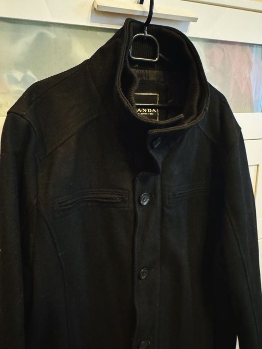 Czarny męski krótki płaszcz XXXL C&A / CANDA jesień / wiosna