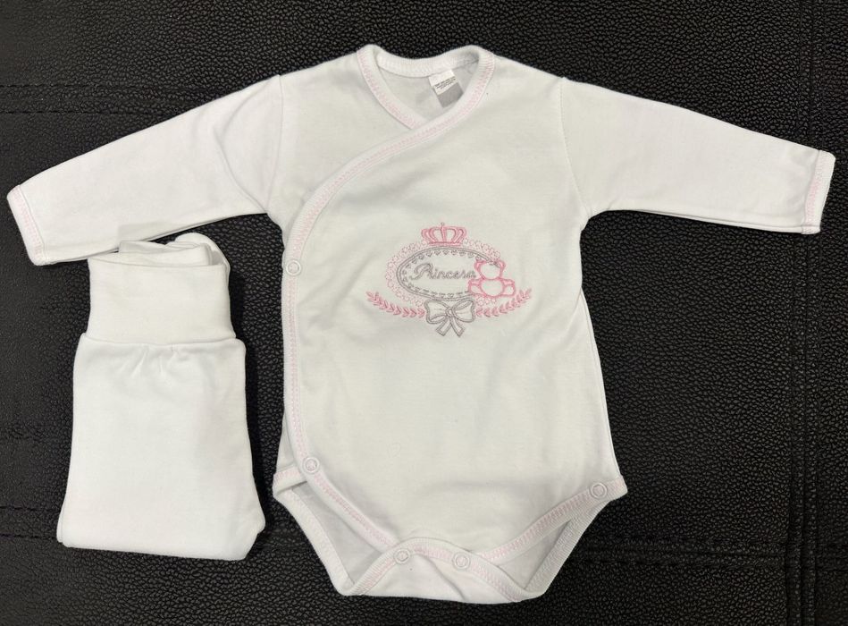 Body + Calças com pé "Princesa" Novo 1M