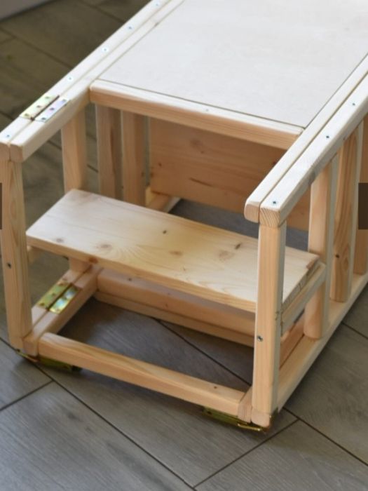 Składany Kitchen Helper z funkcją stolika nowy Wood For Joy