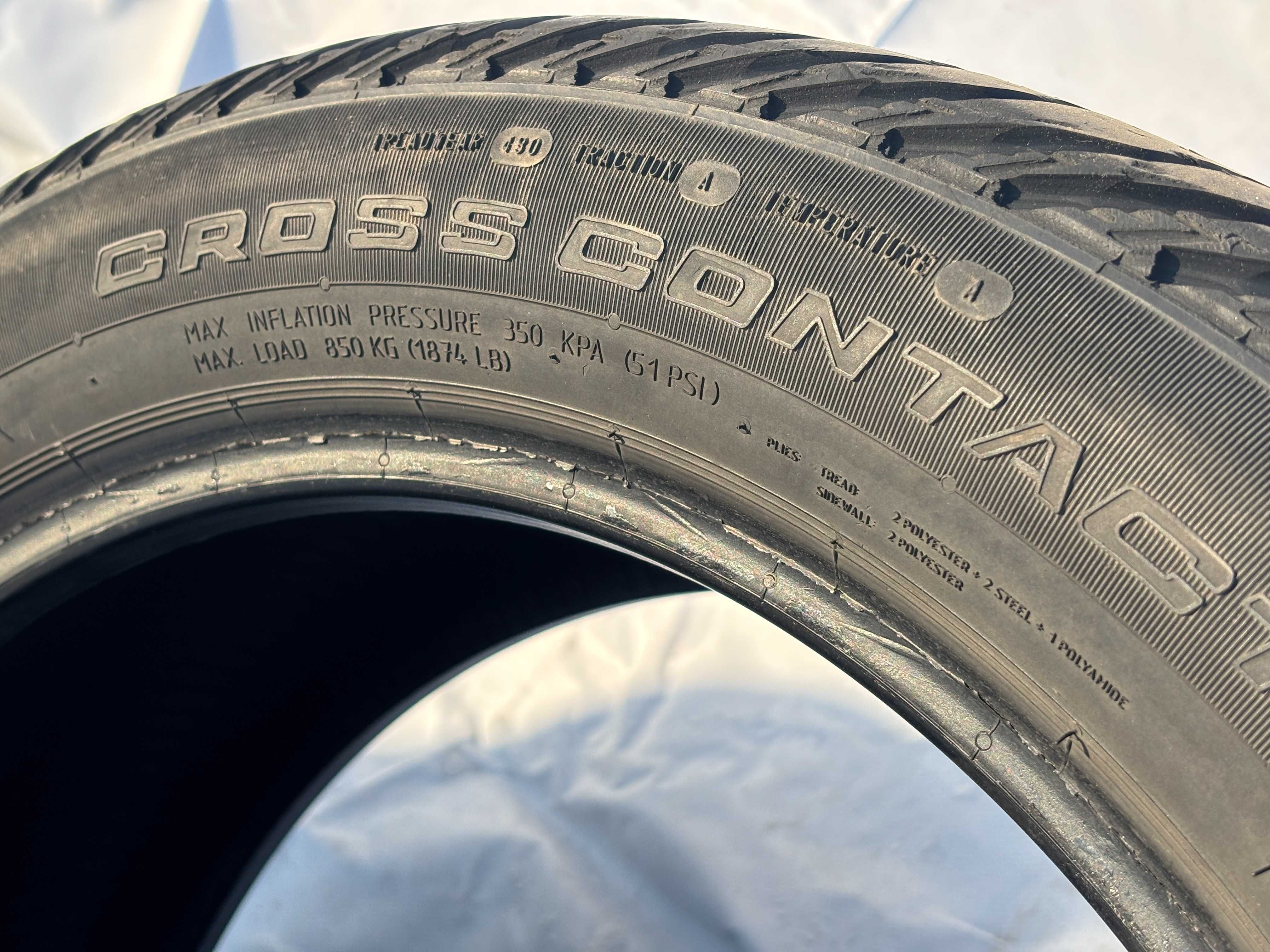 245-50-R20 CONTINENTAL CROSS CONTACT 4штуки летней резины GERMANY 2022