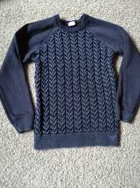 Granatowy sweter z warkoczami F&F 10-11 lat