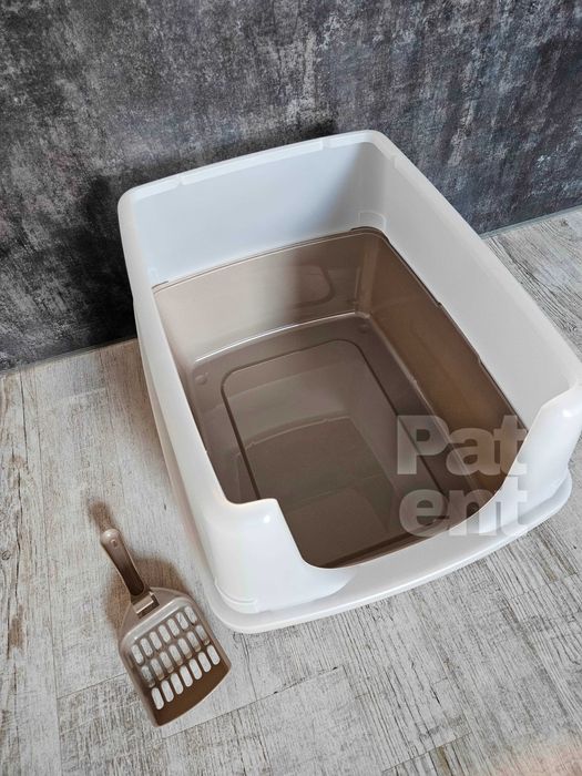 Kuweta dla kota duża otwarta z łopatką pojemna kot dom