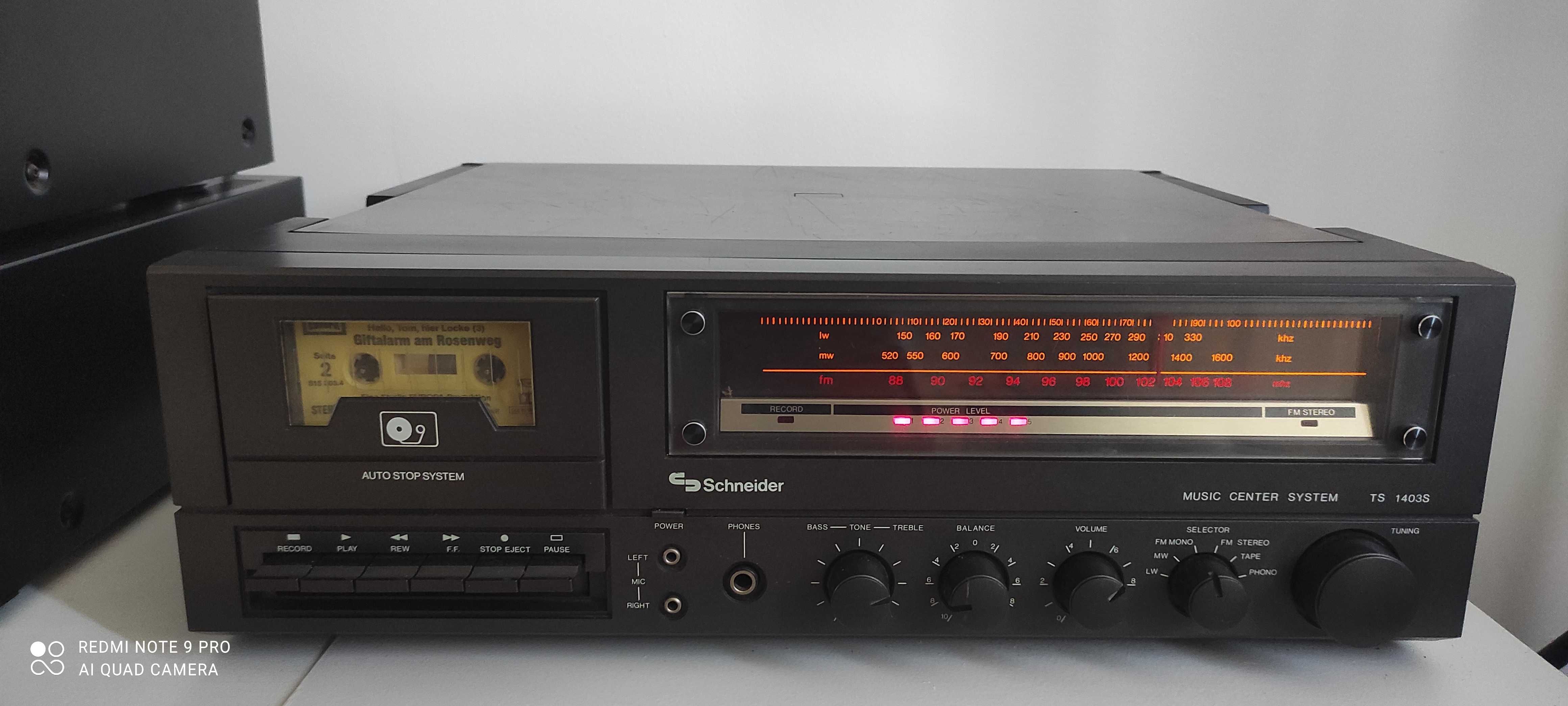 SCHNEIDER TS 1403S Amplituner 4w1 VINTAGE Gramofon Super Stan
