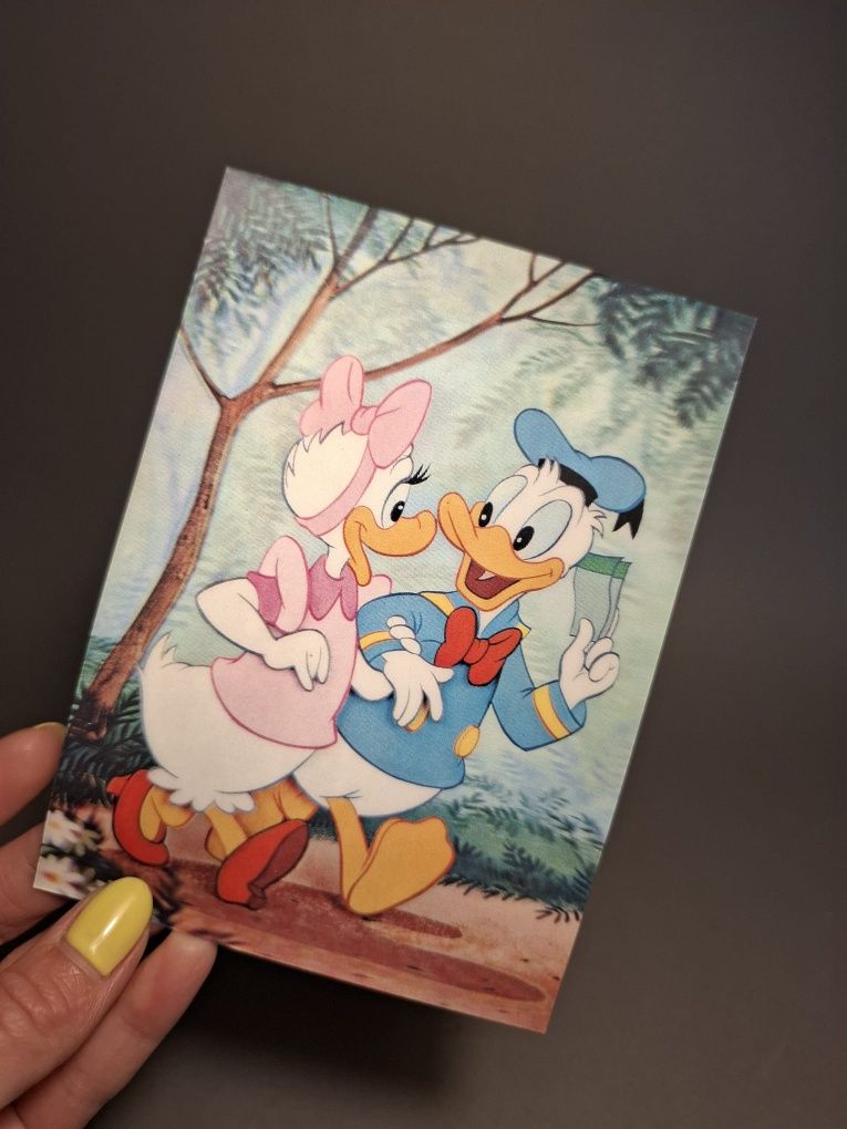 Pocztówka Kaczor Donald 3D prl