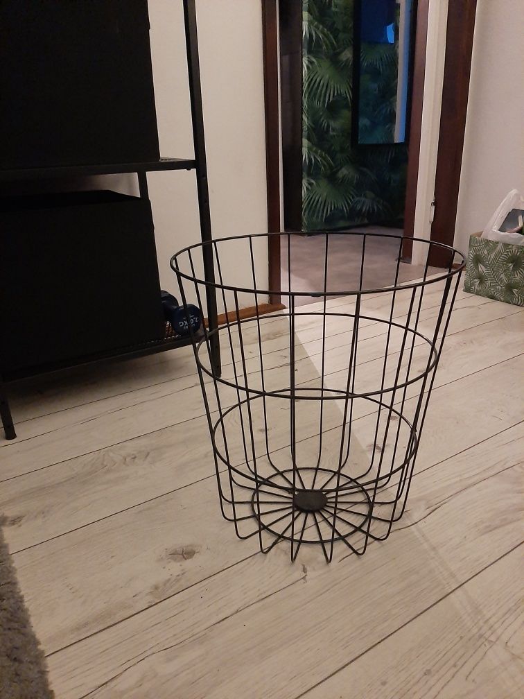 Kosz druciany duzy stolik loft