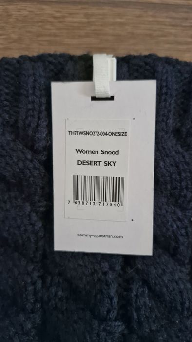 Komin Tommy Hilfiger granatowy zimowy NOWY