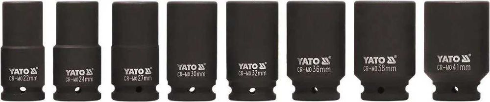 Набір ударних торцевих головок 3/4" 8 шт. YATO YT-1155