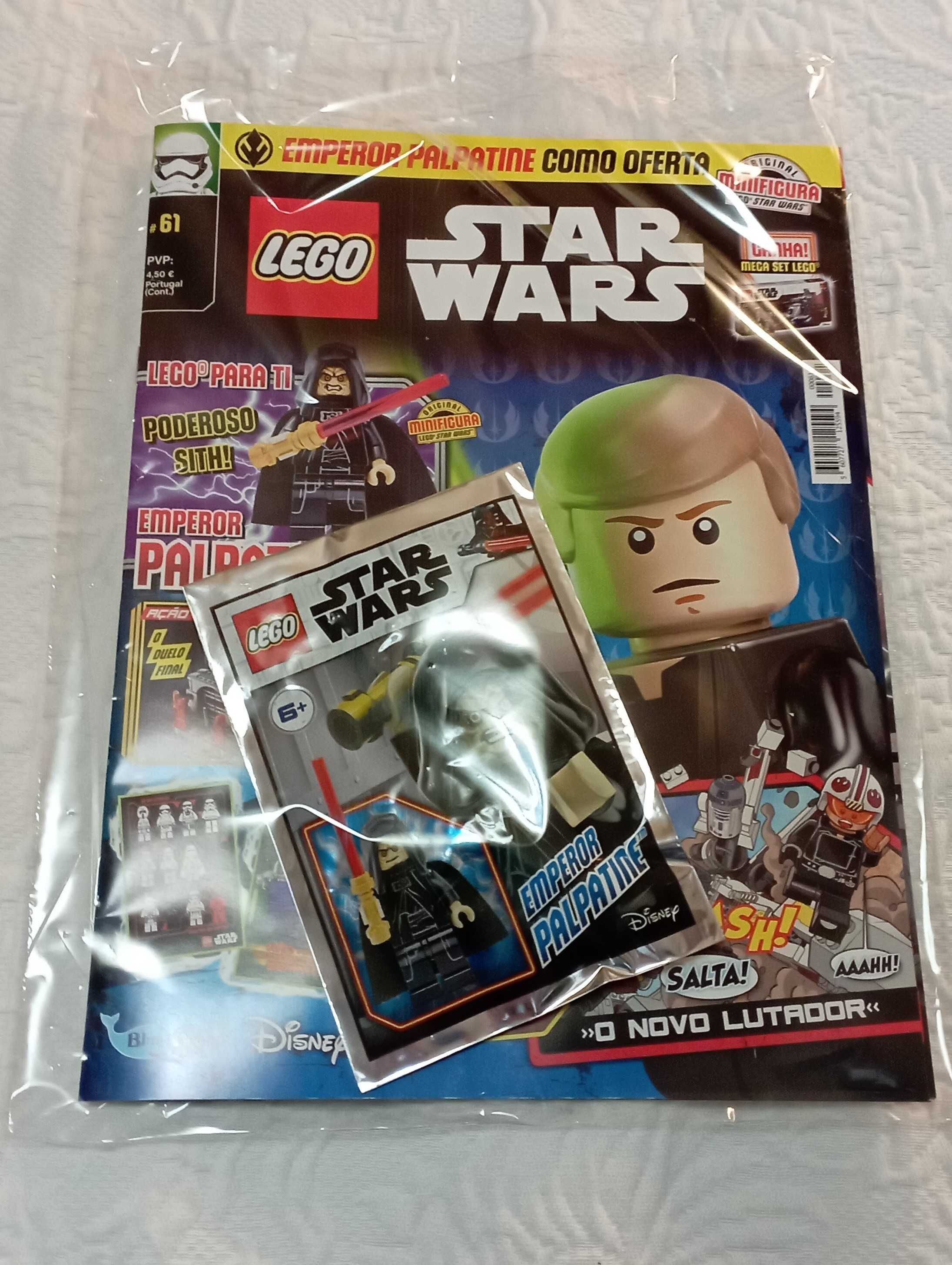 revista lego star wars número 61 com minifigura