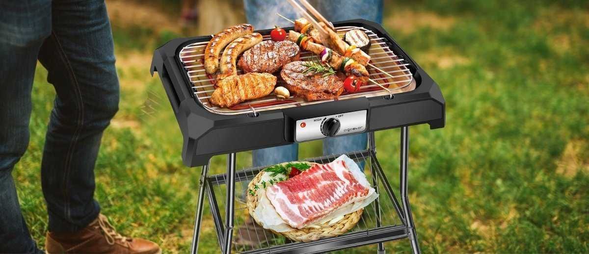 Grill elektryczny Aigostar Electric grill BBQ with stand 2000W VDE