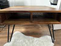 Nowa ława stolik kawowy drewniany z drewna metalowe nogi 60 cm