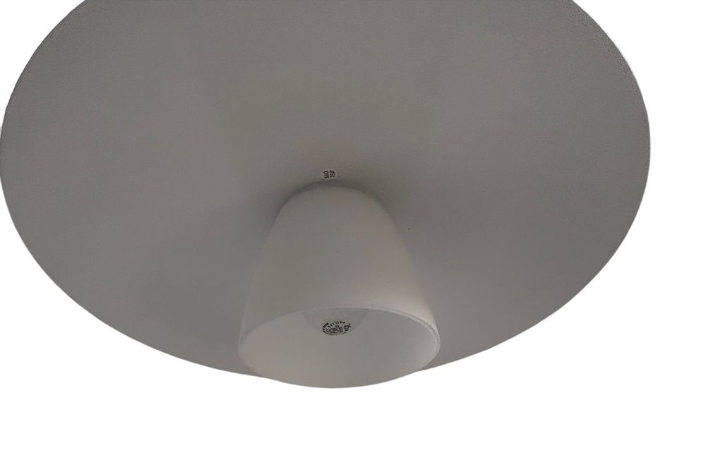 duńska lampa wisząca srebrna dania retro prl space Age
