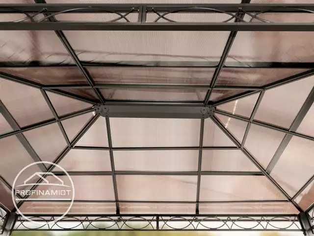 Pawilon ogrodowy Hardtop Rendezvous Deluxe szaro-brązowy, 3x4m