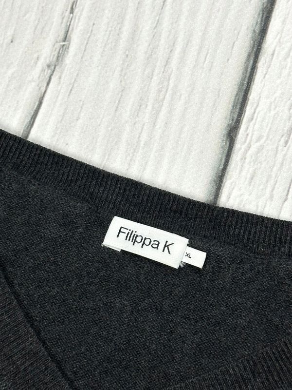 Filippa K Wełniany Bawełniany Sweterek w Serek Męski Merino Wool r. Xl