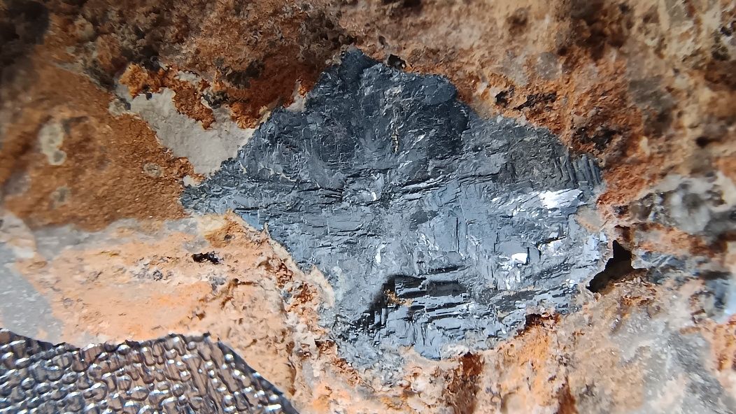 Naturalny agat z Polski, bardzo rzadki okaz + galena z Polski