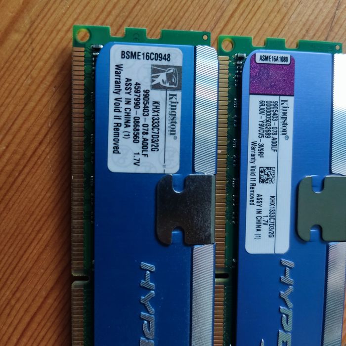 Kości pamięci ram ddr3 4Gb Kingston hyperx cl7 133mhz KHX1333C7D3/2G