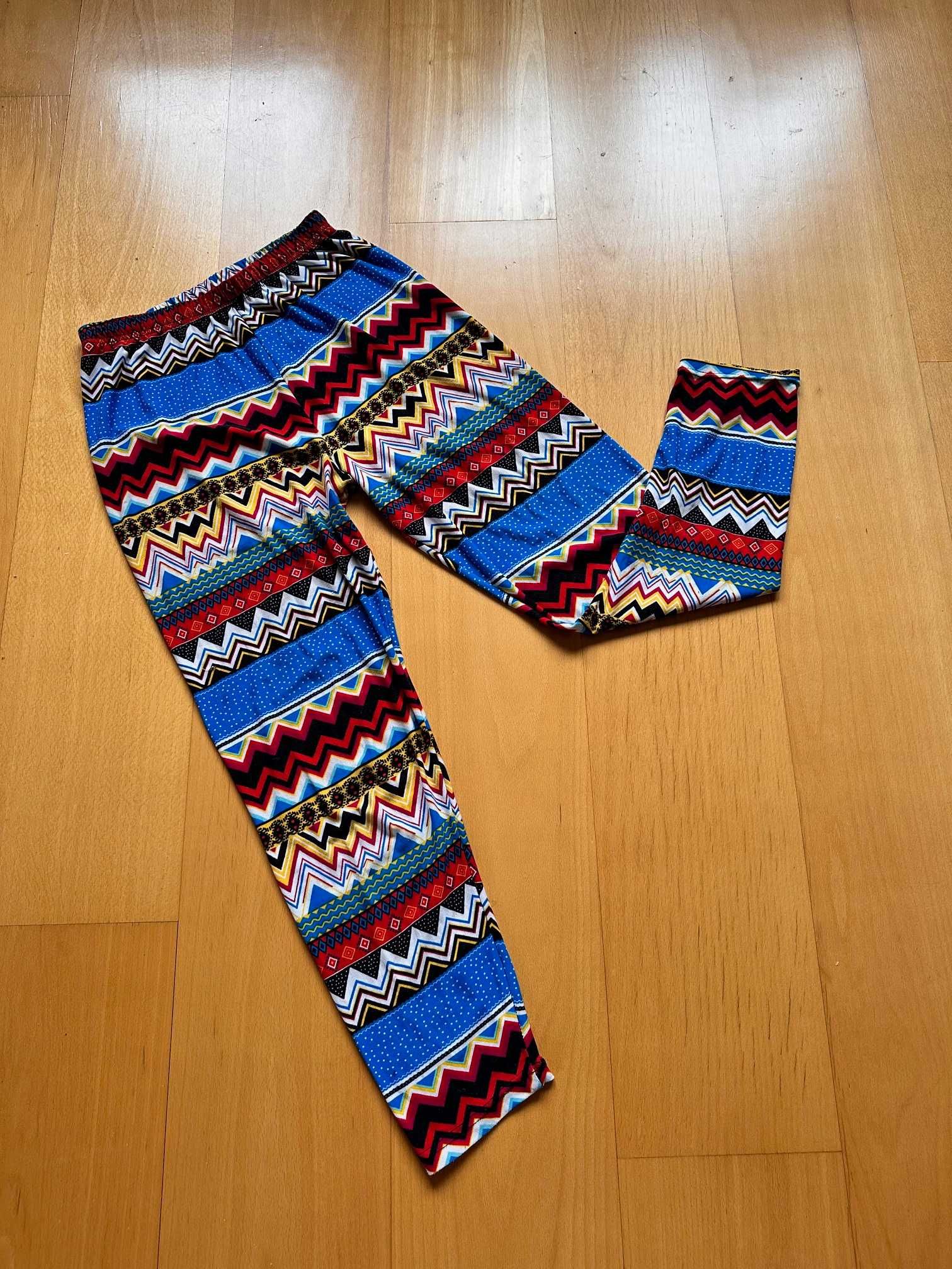 legginsy w kolorowe wzory, rozmiar 3XL