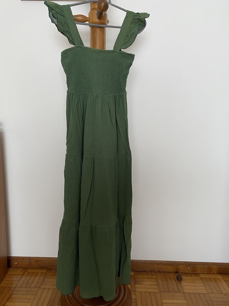 Vestido comprido verde