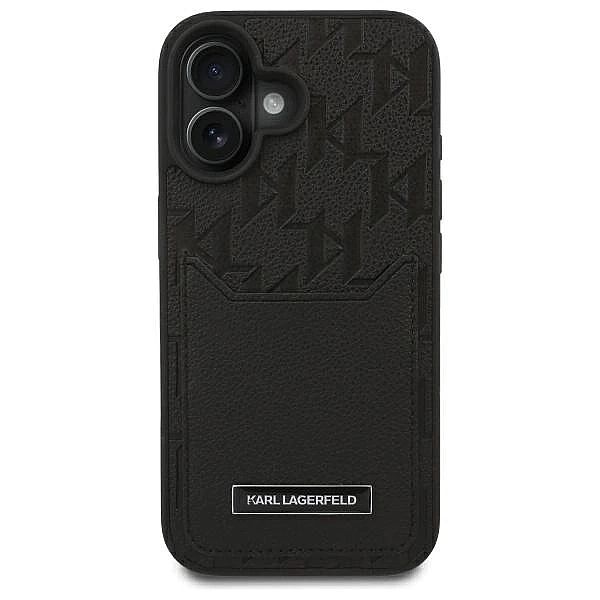 Etui Karl Lagerfeld Cardslots Monogram na iPhone 16 - czarne