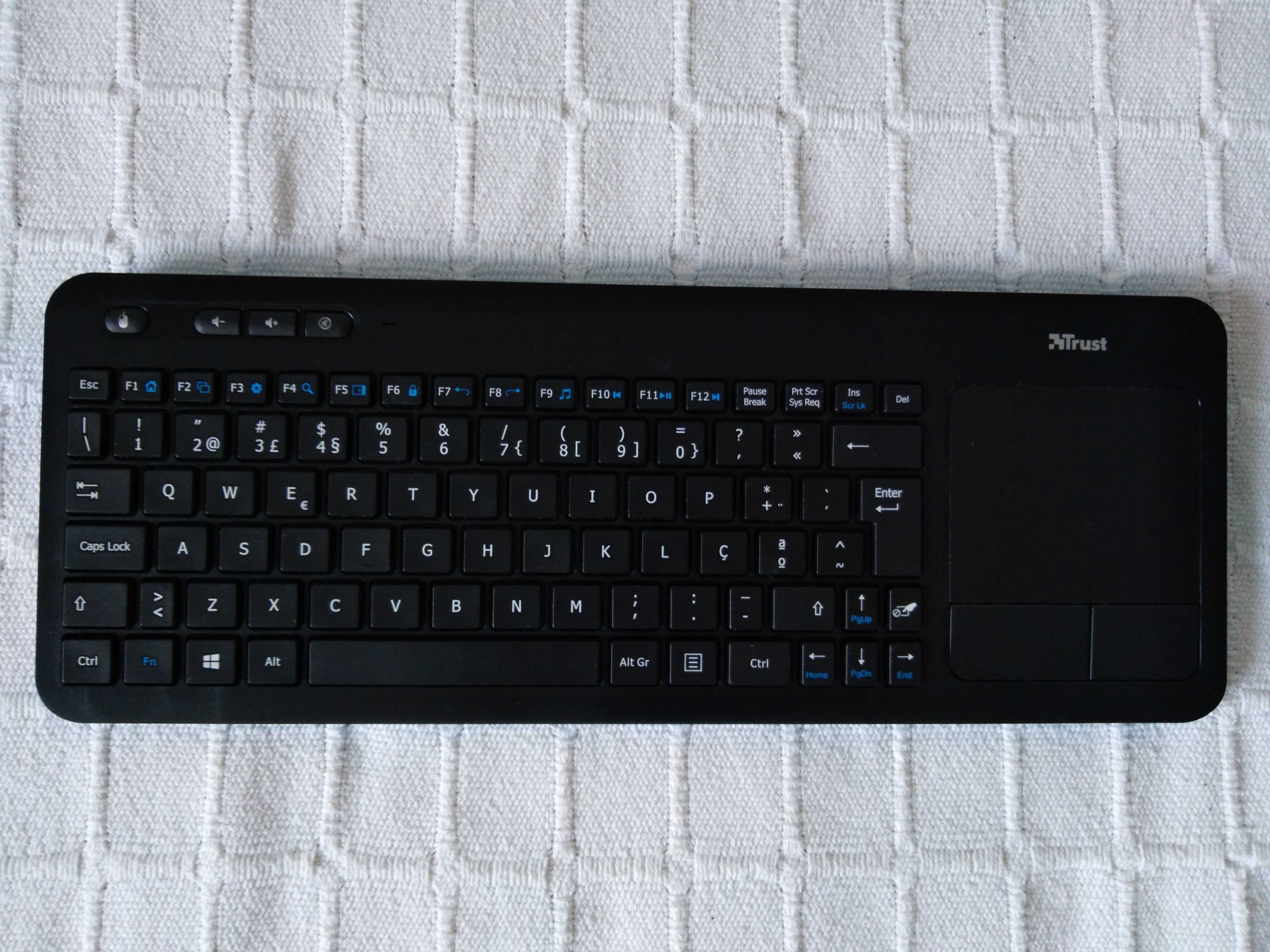 Teclado Trust Touchpad Wireless Keyboard (Ler Descrição)