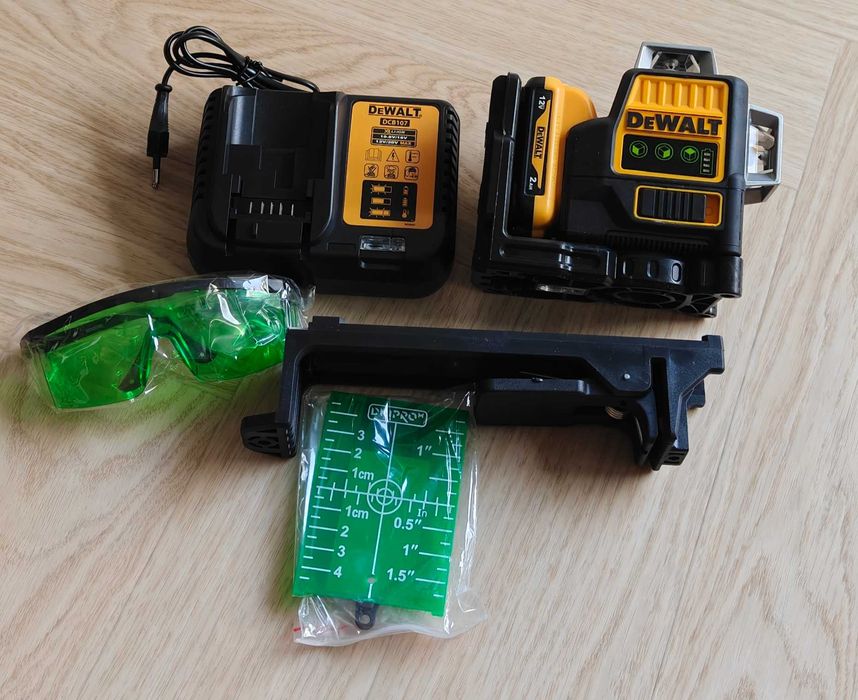 Laser poziomica DeWalt DCE 089LG zielony zestaw