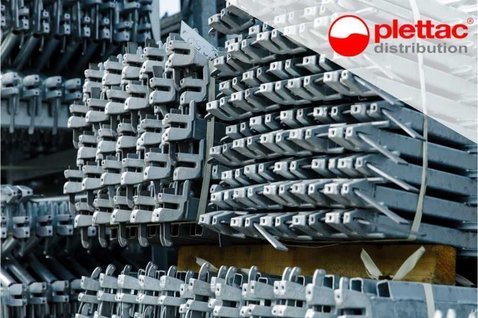 Rusztowanie Modułowe Plettac Pletak szer.60 m² wys.8m, podesty stalowe