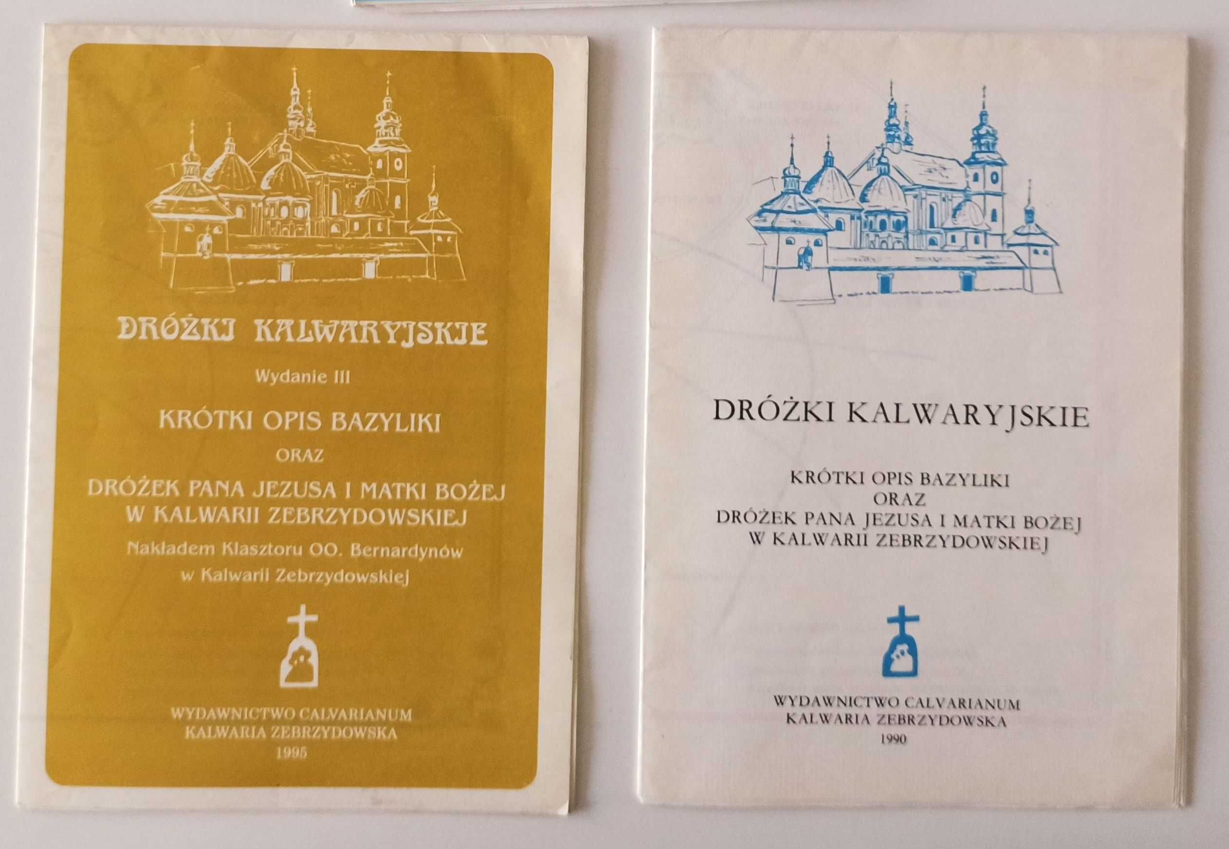 Dróżki Kalwaryjskie stare przewodniki 2 szt. 1990 i 1995 Kalwaria