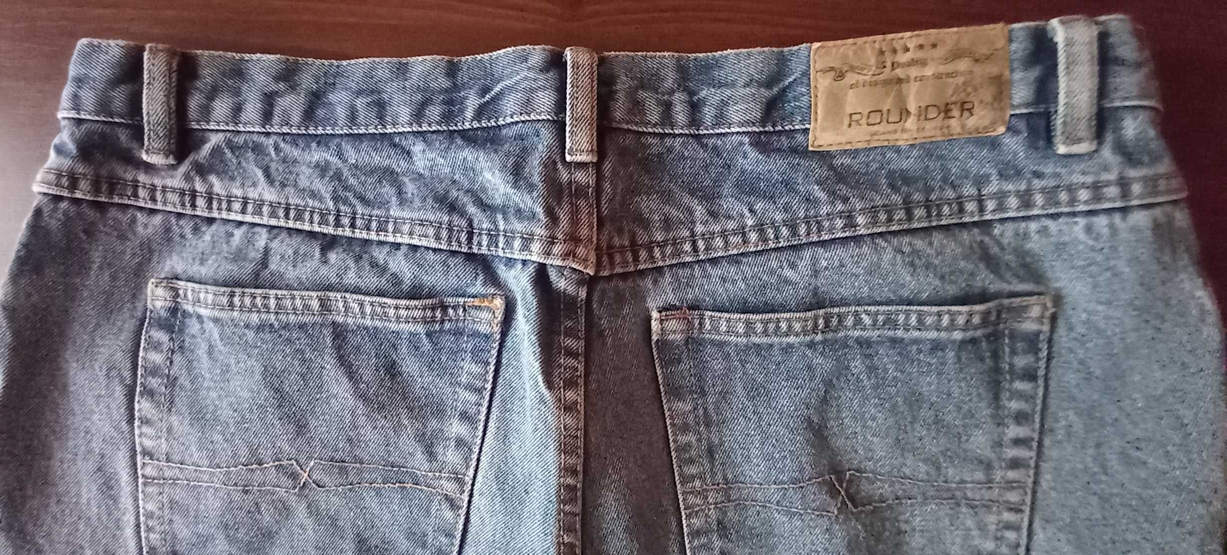 ROUNDER - Spodnie krótkie męskie jeans
