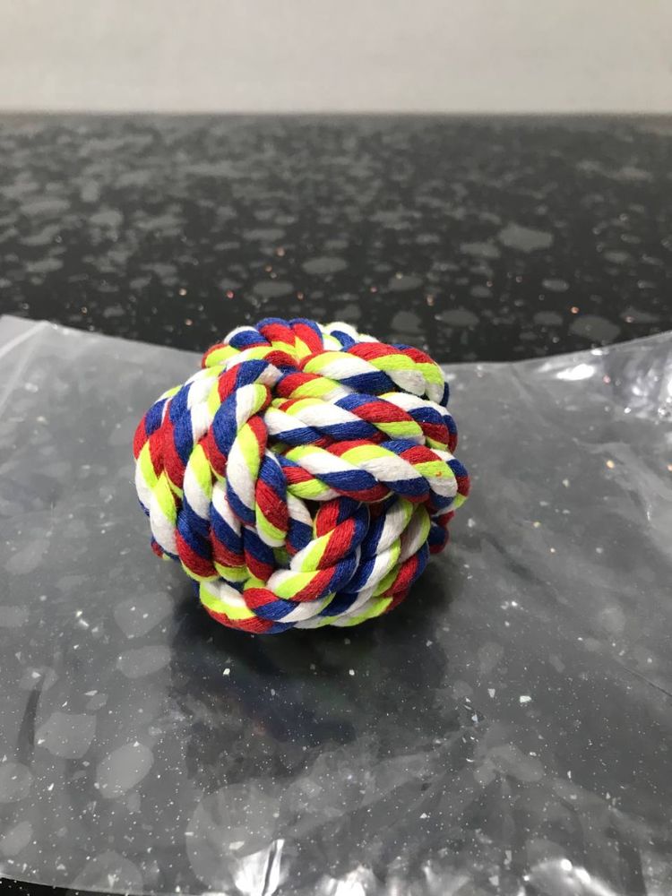 Новий,плетений мотузковий м‘яч для собаки,діаметр 8,0см