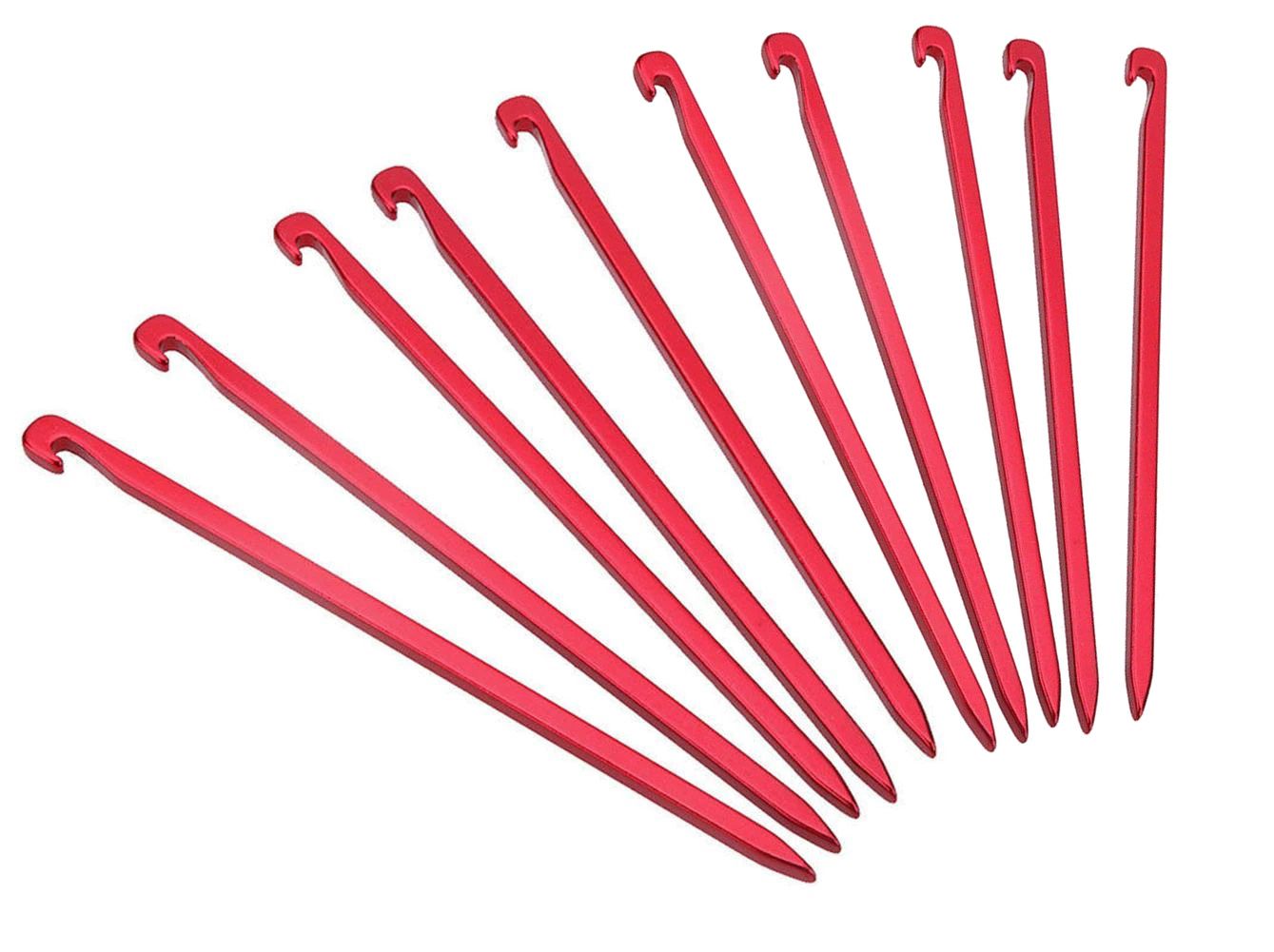 Szpilki do namiotu aluminiowe Ultralite Stake 16 cm - 10 szt - red