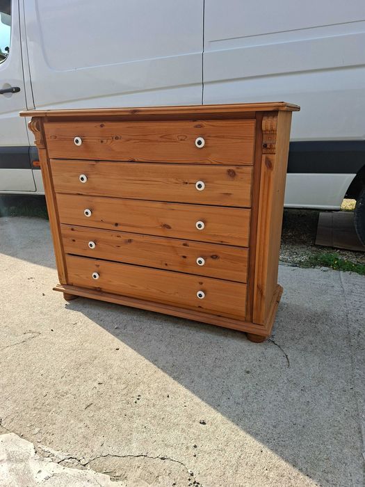 Komoda sosnowa 5x szuflada