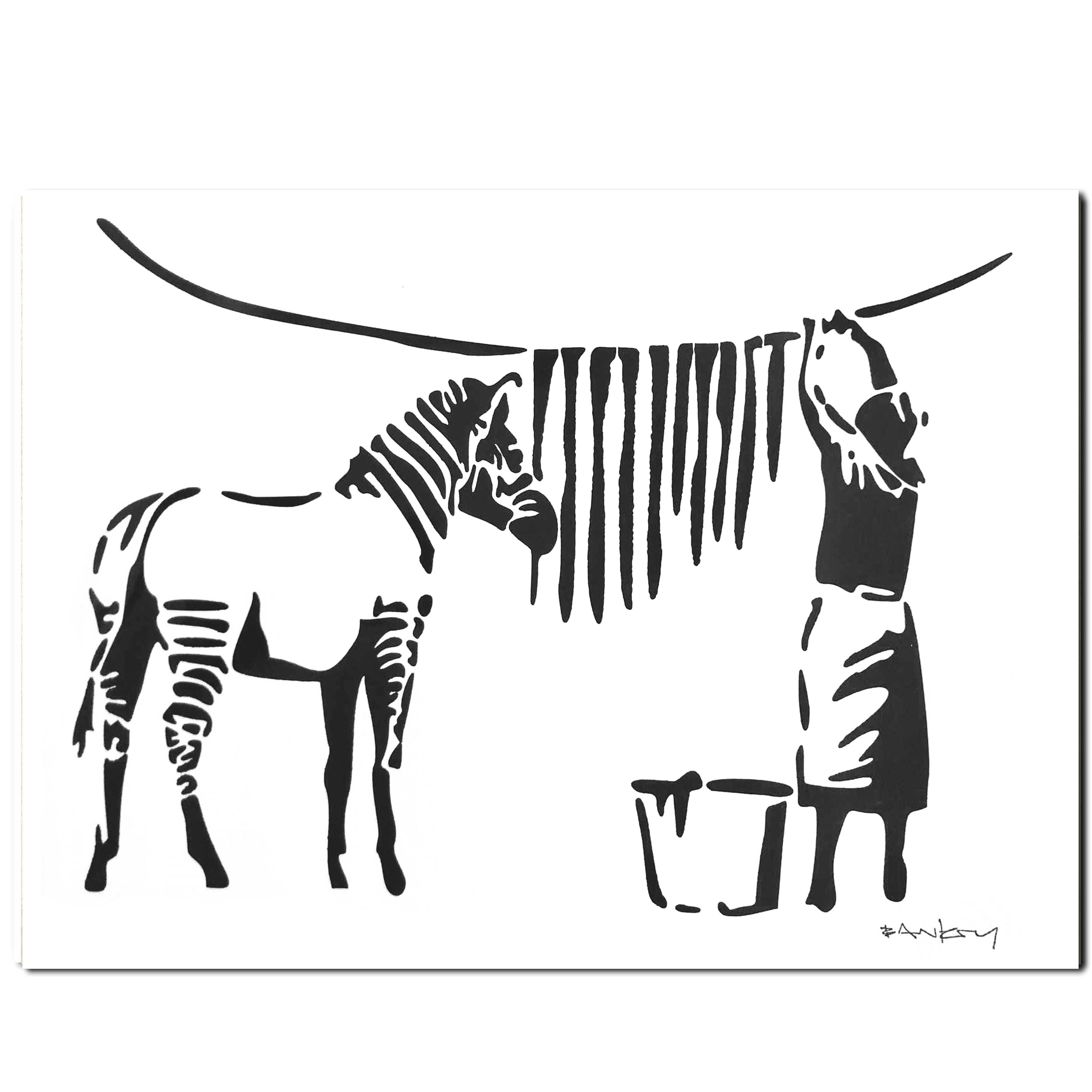 Banksy, zebra plakat 70x50