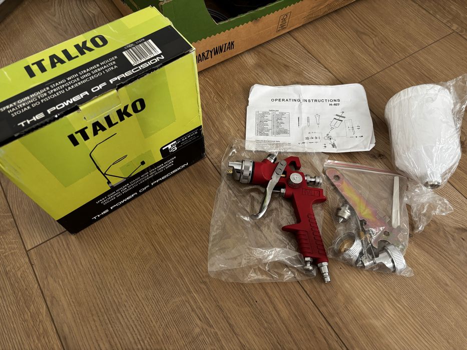 Pistolet lakierniczy Benbow HVLP 1,4 + 1,8 + 2,5 NOWY, nieużywany