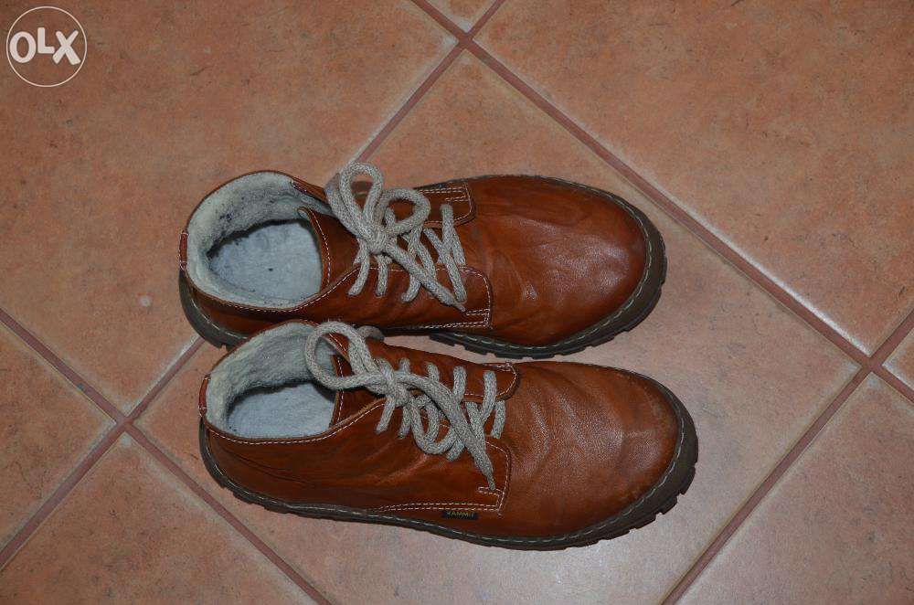 buty ze skóry brązowy
