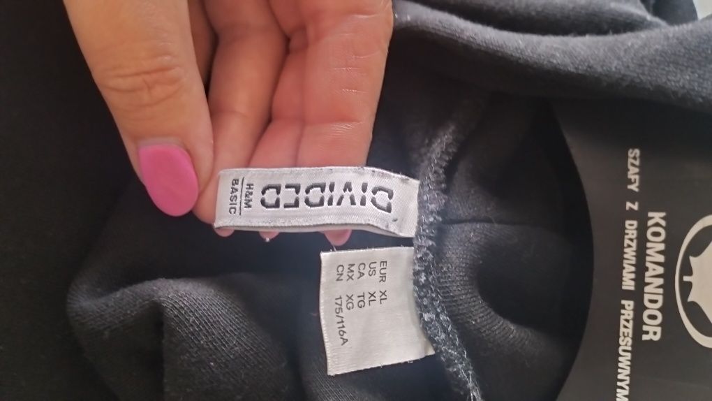 Długa bluza z kapturem h&m
