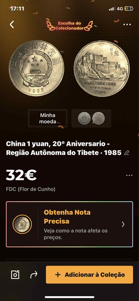 Moeda da china 1 yuan