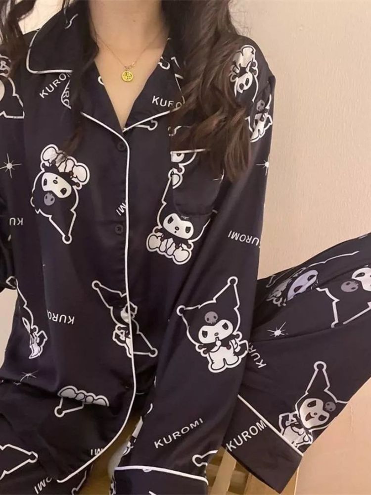 Подростковая пижама Kuromi, пижама на девочку, подростковая пижама