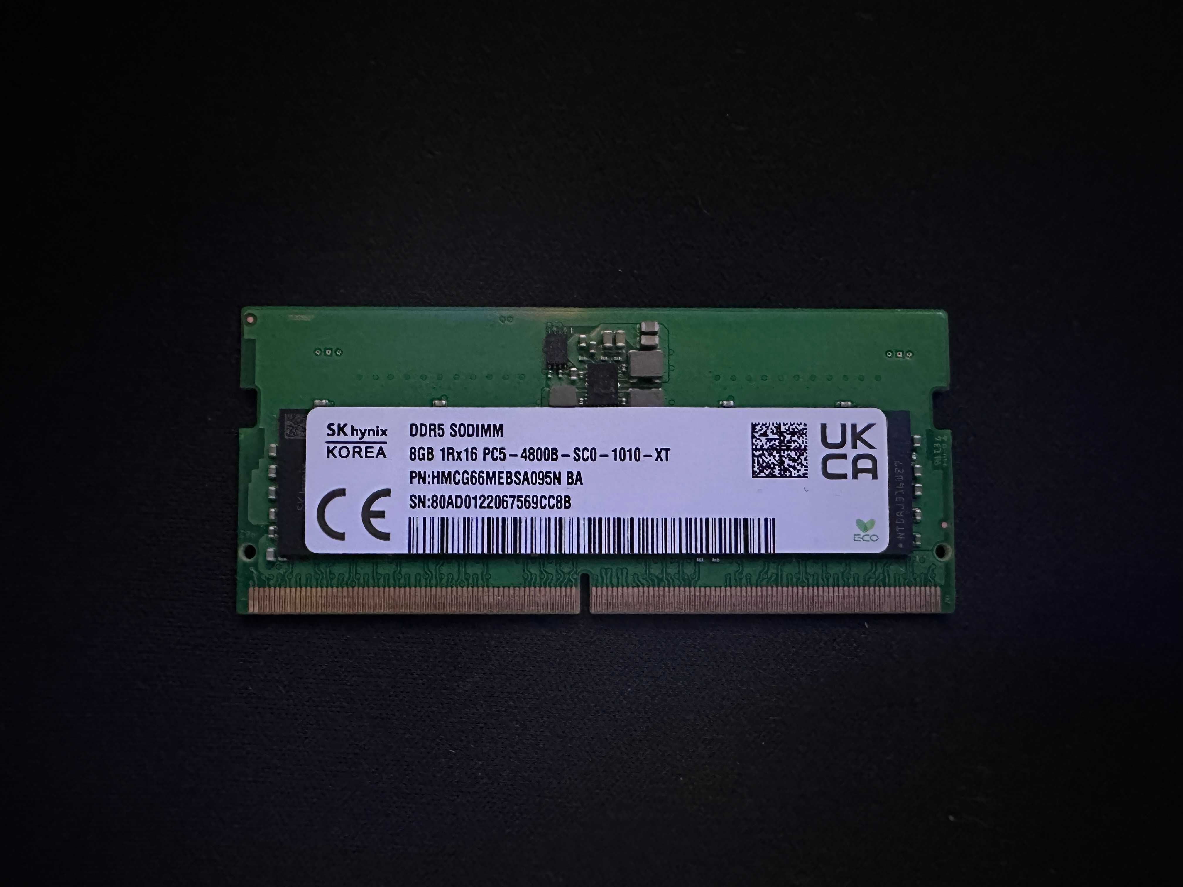 Оперативна пам'ять SK hynix DDR5 SODIMM 4800MHz 16GB (2x8GB)