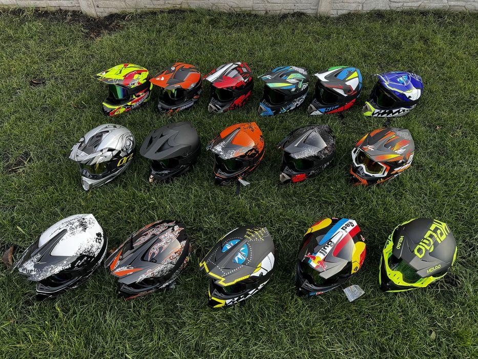 Эндуро кроссовый мото шлем с очками